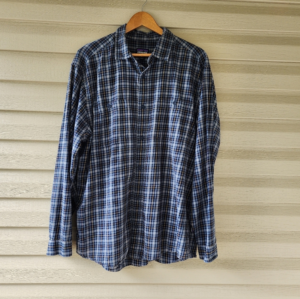 Patagonia men's organic cotton plaid shirt size XL